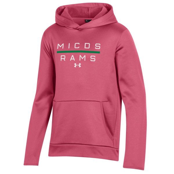 Under Armour Youth Girls Fleece Hoody, Pink
