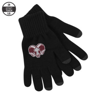 Knit Texting Gloves, Black, Size Large