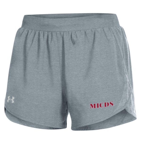 Under Armour Womens Fly By Short, Gray