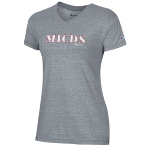 Champion Womens Triumph V-Neck Tee, Gray Heather